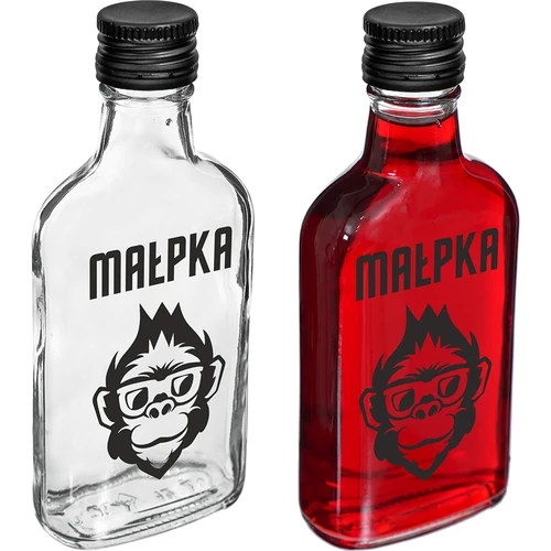 Μπουκάλι τύπου φλασκί 200 ml με βιδωτό καπάκι, εκτύπωση «Μαϊμού», 1 τεμ. - 2