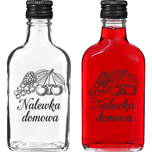 Φλασκί 200 ml με βιδωτό καπάκι, με εκτύπωση «Nalewka domowa», 1 τεμ.