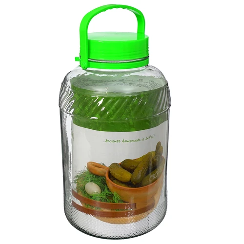 Γυάλινο βάζο 8 L, με λαβίδες - 3