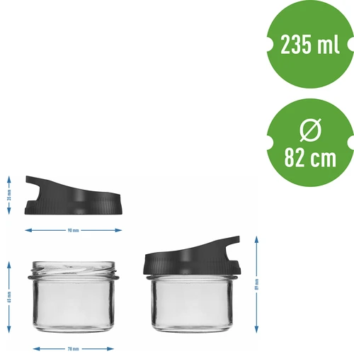 Γυάλινο δοχείο 235 ml, με βιδωτό καπάκι για ανάρτηση - 5