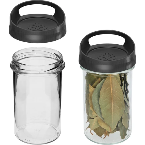 Γυάλινο δοχείο 545 ml, με βιδωτό καπάκι για κρέμασμα - 2