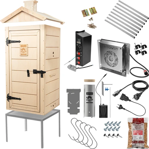 Ηλεκτρικό καπνιστήριο dragON PLYWOOD NATURE 100E από κοντραπλακέ, με θερμαντική μονάδα και ψηφιακό ελεγκτή - 2
