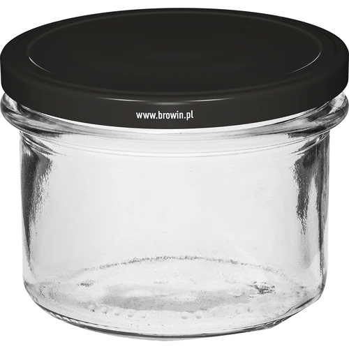 Ίσιο βάζο 235 ml (fi82) με μαύρο βιδωτό καπάκι - 6 τεμ. - 2