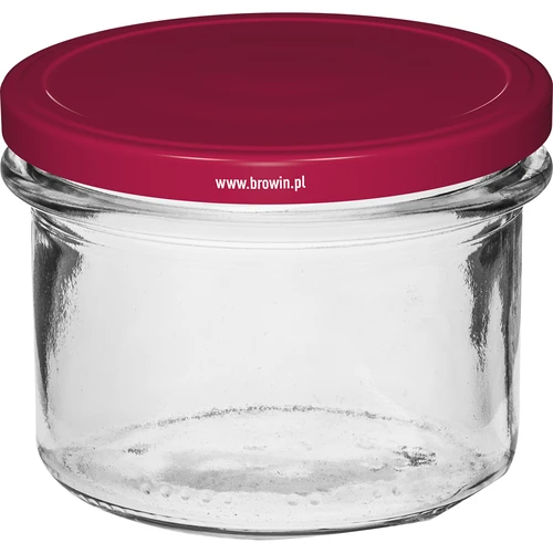 Ίσιο βάζο 235 ml (fi82) με μπορντό καπάκι, 6 τεμ. - 2