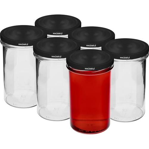 Ίσιο βάζο 545ml (Ø 82) - με μαύρο καπάκι, 6 τεμ. - 2