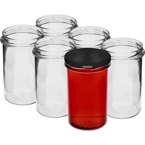 Ίσιο βάζο 545ml (Ø 82) - με μαύρο καπάκι, 6 τεμ. - 3