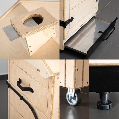 Καπνιστήριο χωρίς πλαίσιο dragON PLYWOOD NATURE με ψηφιακό ελεγκτή, 200L - 6