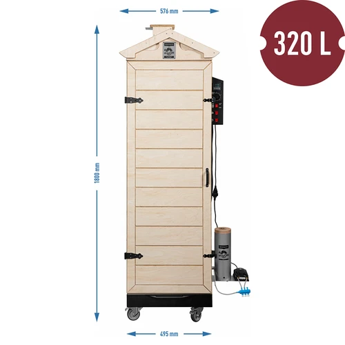 Καπνιστήριο dragON PLYWOOD NATURE – χωρίς πλαίσιο, αρθρωτής κατασκευής, με ψηφιακό ελεγκτή, 320L - 8