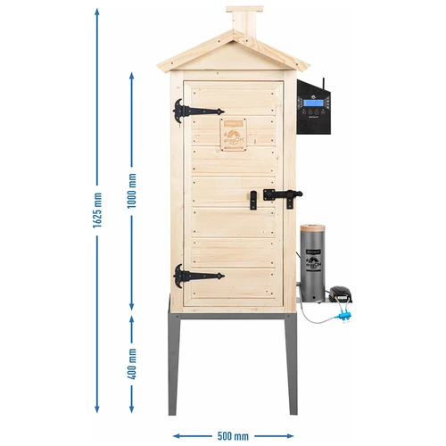 Καπνιστήριο με Wi-Fi, 200 L – dragON WOOD 100IQ με ηλεκτρική μονάδα θέρμανσης και ελεγκτή - 13