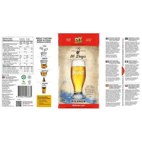 Κιτ ζυθοποίησης Coopers 86 Days Pilsner - 5