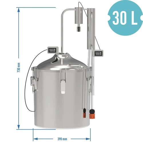 Κλασικός αποστακτήρας Convex 30 L - 1 διαχωριστήρας - 8
