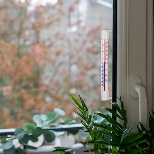 Λευκό θερμόμετρο εξωτερικού χώρου (-50°C έως +50°C) 18cm - 7
