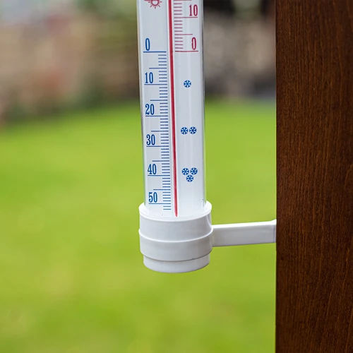 Λευκό θερμόμετρο εξωτερικού χώρου (-50°C έως +50°C) 27 cm - 3