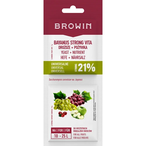 Μαγιά Bayanus + θρεπτικό - γενικής χρήσης - 21%, 17 g