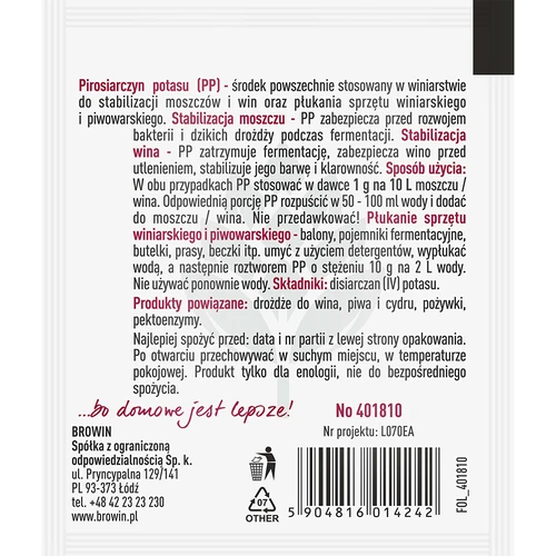 Μεταδιθειώδες κάλιο 10 g - 2