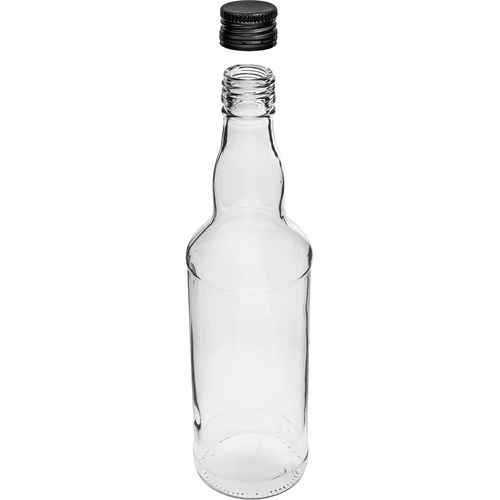 Μπουκάλι 500 ml για βότκα, με μαύρο βιδωτό καπάκι, 6 τεμ. - 4