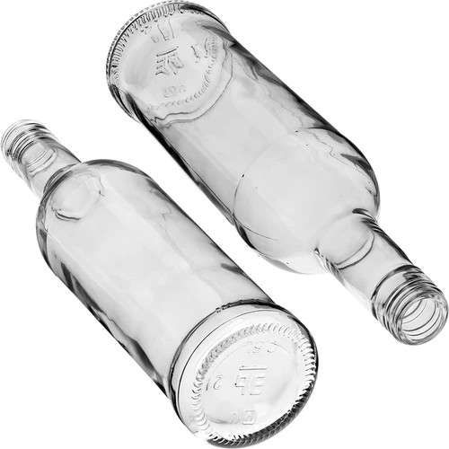 Μπουκάλι 500 ml Λεπτό, με μαύρο βιδωτό καπάκι, για βότκα, 6 τεμ. - 6