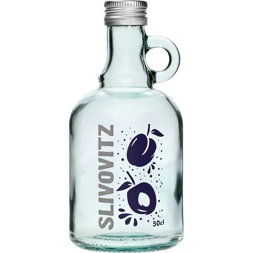Μπουκάλι 500 ml με βιδωτό πώμα και δίχρωμη εκτύπωση Slivovitz - 4 τεμ. - 3