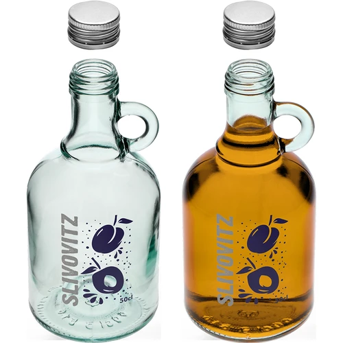 Μπουκάλι 500 ml με βιδωτό πώμα και δίχρωμη εκτύπωση Slivovitz - 4 τεμ. - 5