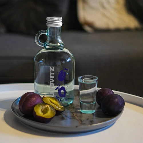 Μπουκάλι 500 ml με βιδωτό πώμα και δίχρωμη εκτύπωση Slivovitz - 4 τεμ. - 8