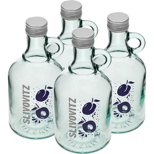 Μπουκάλι 500 ml με βιδωτό πώμα και δίχρωμη εκτύπωση Slivovitz - 4 τεμ. - 2