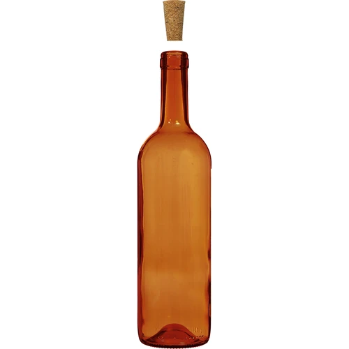 Μπουκάλι για κρασί 750 ml καφέ - πακέτο συρρίκνωσης 8 τεμ. - 4