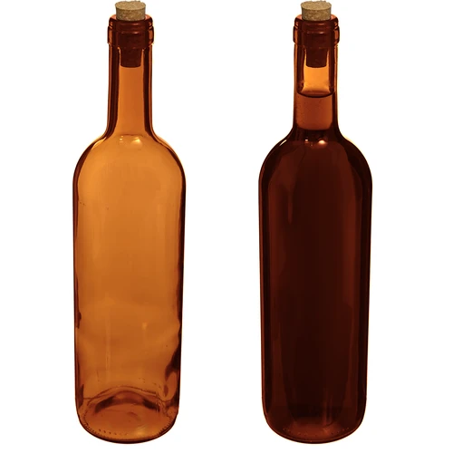 Μπουκάλι για κρασί 750 ml καφέ - πακέτο συρρίκνωσης 8 τεμ. - 5