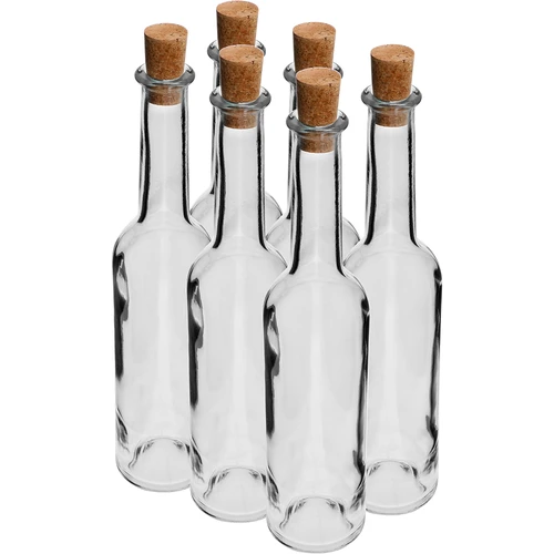 Μπουκάλι για λικέρ 350 ml 6 τεμ.+ 6 φελλούς