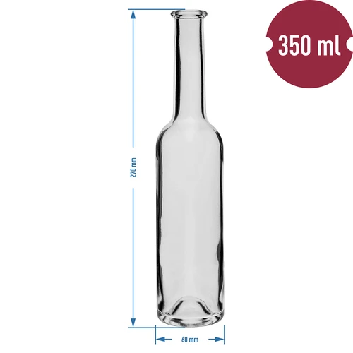 Μπουκάλι για λικέρ 350 ml 6 τεμ.+ 6 φελλούς - 6