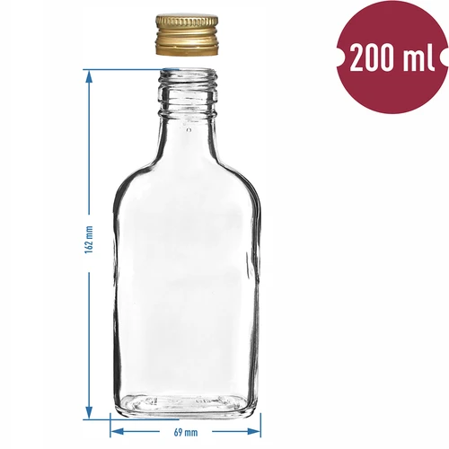 Μπουκάλι για λικέρ φλασκί με βιδωτό πώμα 200 ml 10 τεμ - 6