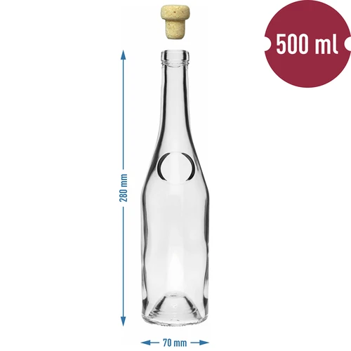Μπουκάλι Herbowa 500 ml με φελλό-μανιτάρι, 1 τεμ. - 6
