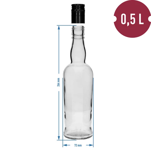 Καπετανίστικο μπουκάλι 500 ml με βιδωτό καπάκι, 1 τεμ. - 4