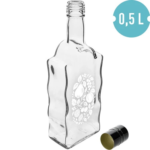 Μπουκάλι Klasztorna 500 ml με βιδωτό καπάκι και εκτύπωση «Φρούτα», σχέδιο 1 - 2
