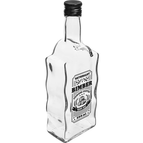 Μπουκάλι Klasztorna 500 ml με καπάκι, τύπωμα «Bimber», 1 τεμ.