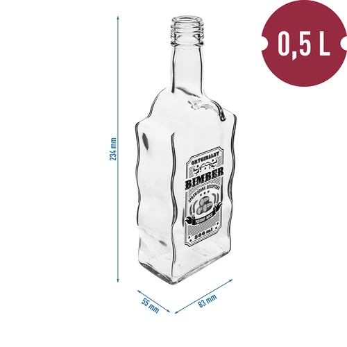 Μπουκάλι Klasztorna 500 ml με καπάκι, τύπωμα «Bimber», 1 τεμ. - 5