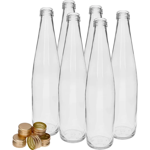Μπουκάλι Klubowa 500 ml με χρυσό βιδωτό καπάκι, σετ 6 τεμ. - 2