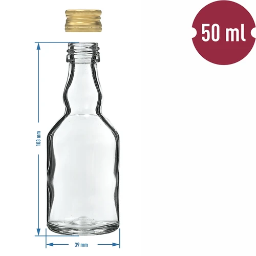 Μπουκάλι Maluch 50 ml με βιδωτό καπάκι - 10 τεμ. - 6