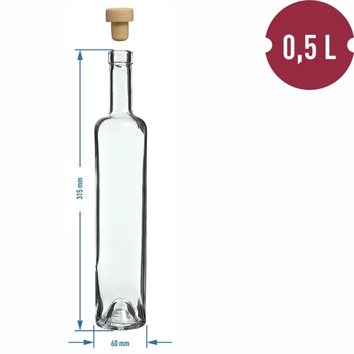 Μπουκάλι Marina 500 ml με φελλό, 1 τεμ. - 4