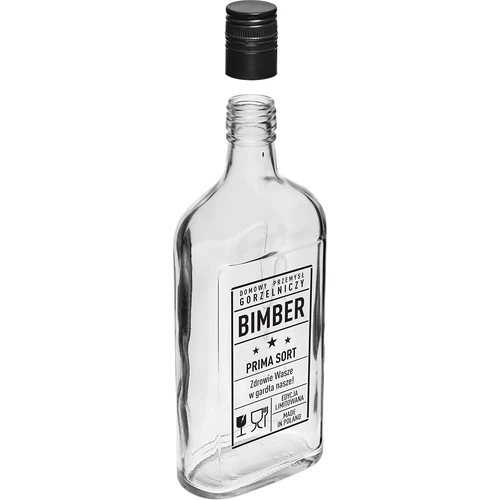 Μπουκάλι τύπου φλασκί 500 ml με βιδωτό καπάκι, στάμπα «Bimber PRL», 1 τεμ. - 3
