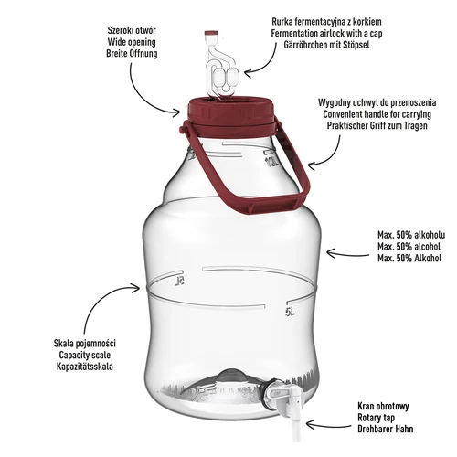Νταμιτζάνα 10 L με λαβή και βρυσάκι - 5