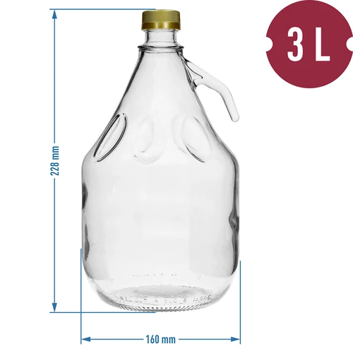 Νταμιτζάνα 3L Dama με βιδωτό καπάκι - 4