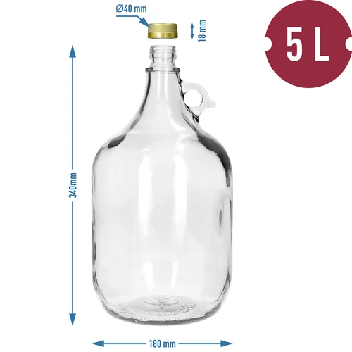 Νταμιτζάνα Dama 5 L με βιδωτό καπάκι - 6