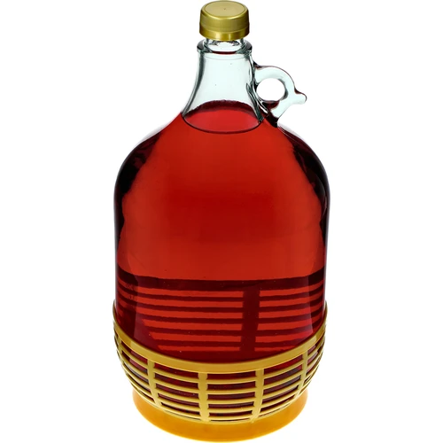 Νταμιτζάνα Dama 5 L με βιδωτό καπάκι και πλαστικό καλάθι - 4