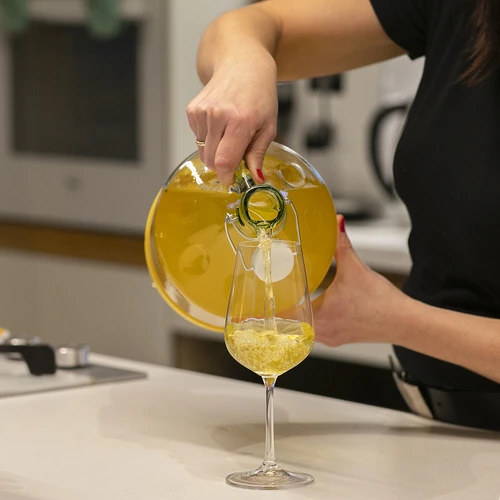 Νταμιτζάνα Dama 5 L - πλαστικό καλάθι, συρμάτινο κλείσιμο - 3