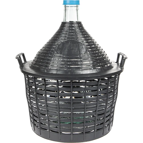 Νταμιτζάνα για κρασί 20 L σε πλαστικό καλάθι