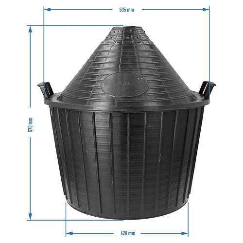 Νταμιτζάνα για κρασί 54 L με πλαστικό καλάθι - 6