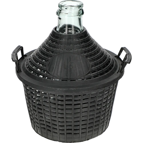 Ντεμιζόνι για κρασί 5L με πλαστικό καλάθι - 2