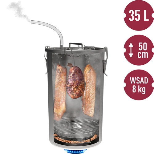Οικιακό καπνιστήρι σε κατσαρόλα, 35 L, για εστία αερίου - 6