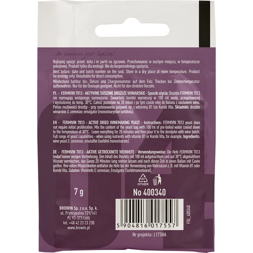 Οινολογικές ζύμες Fermivin 7013, 7 g - 2