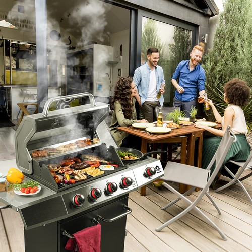Ψησταριά υγραερίου dragON BBQ101, 11,7 kW, μαύρο-ασημί - 3